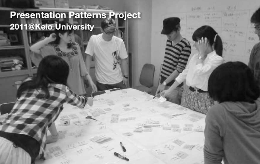 Figure 5: A group of students developing patterns. Photo courtesy of Takashi Iba.
